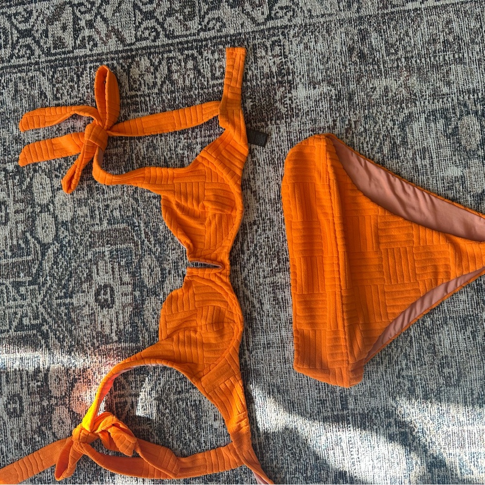 Beach Riot Orange Bikini Set